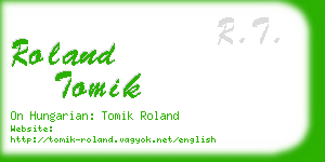 roland tomik business card